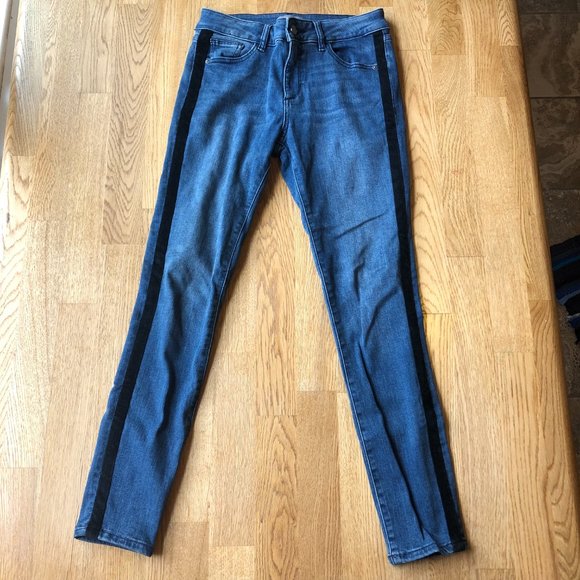 DL1961 Florence Ankle Tuxedo Stripe Jeans Size 26 - Picture 3 of 14